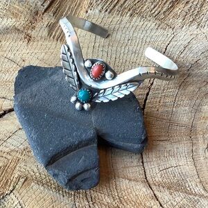 Sterling cuff bracelet, 6-6 1/4” wrist